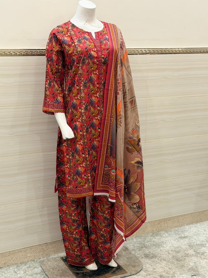 Burgundy & Rust Meadow 3-Piece Suit