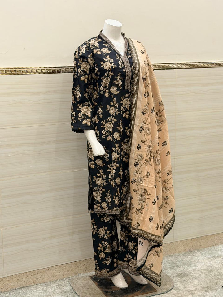 Midnight Rose & Cream 3-Piece Suit