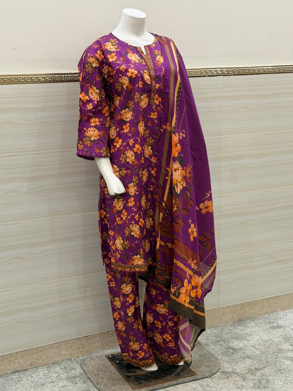 Imperial Violet & Marigold 3-Piece Suit
