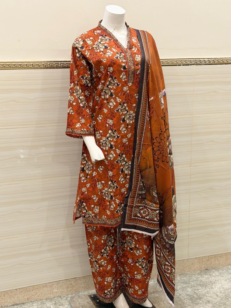 Burnt Sienna & Wild Rose 3-Piece Suit