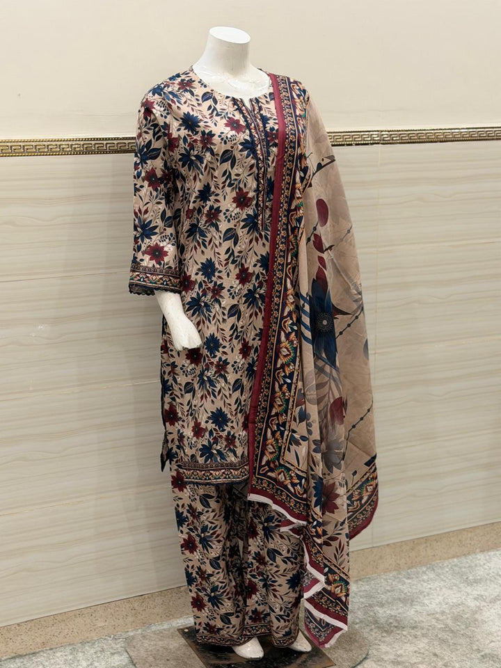 Midnight Maroon & Slate 3-Piece Suit