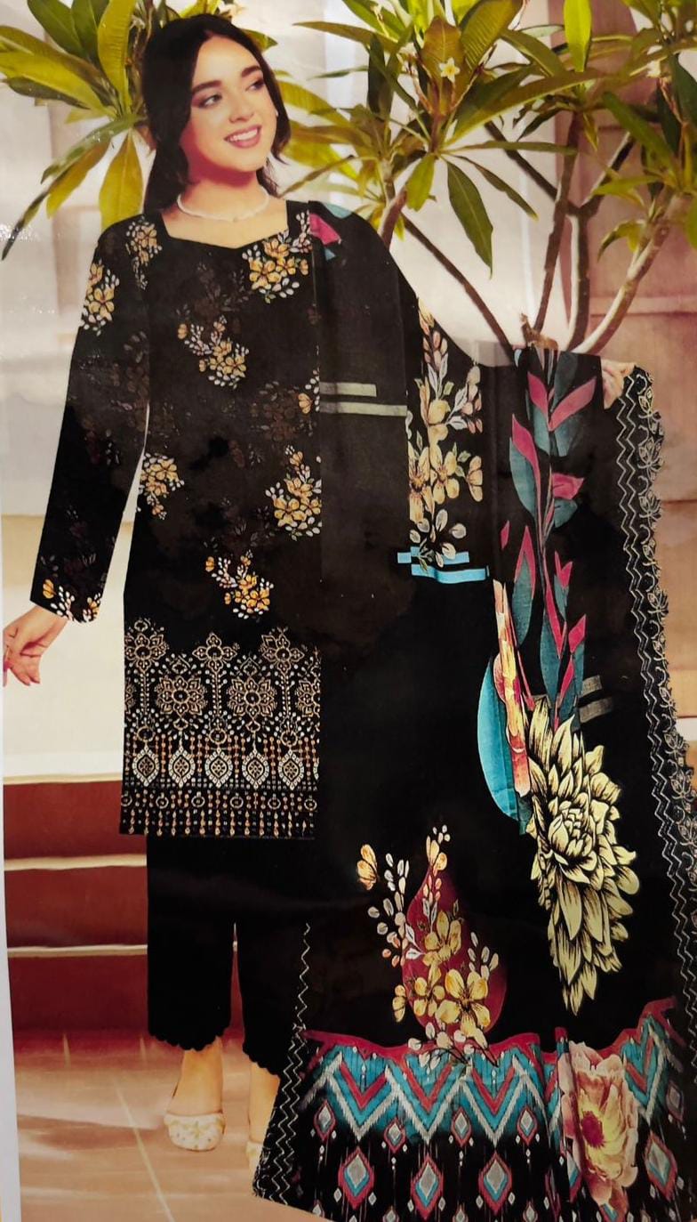 Autumn Glow – 3-Piece Printed Lawn Suit