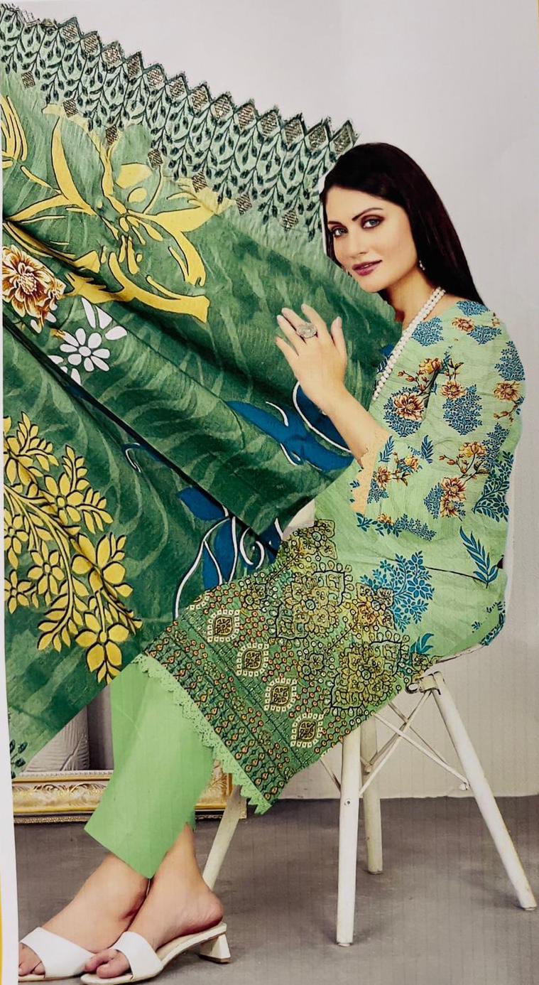 Refreshing Mint – 3-Piece Printed Lawn Suit