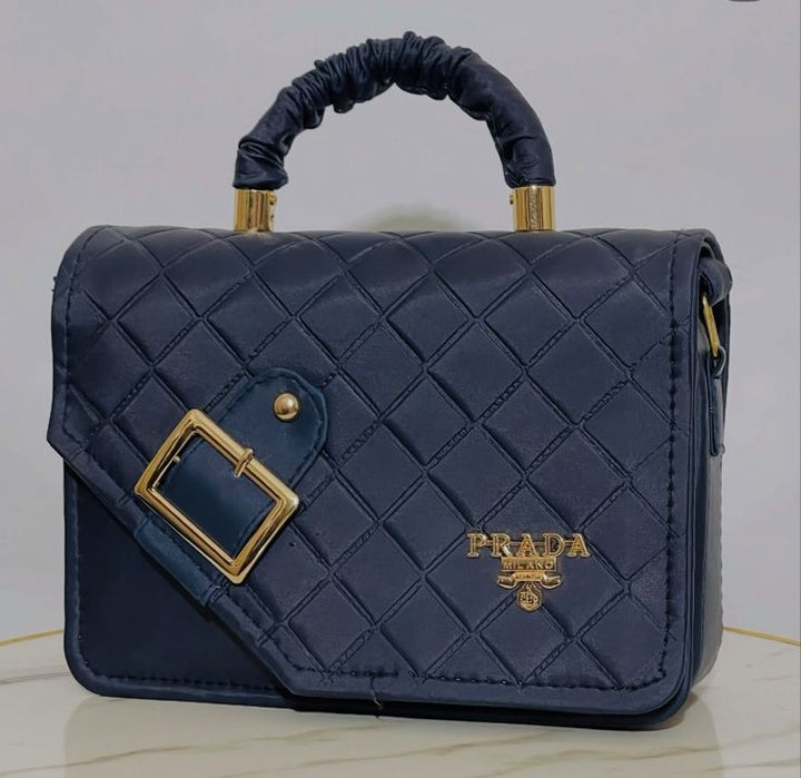 Midnight Quilt – Designer Top-Handle Bag