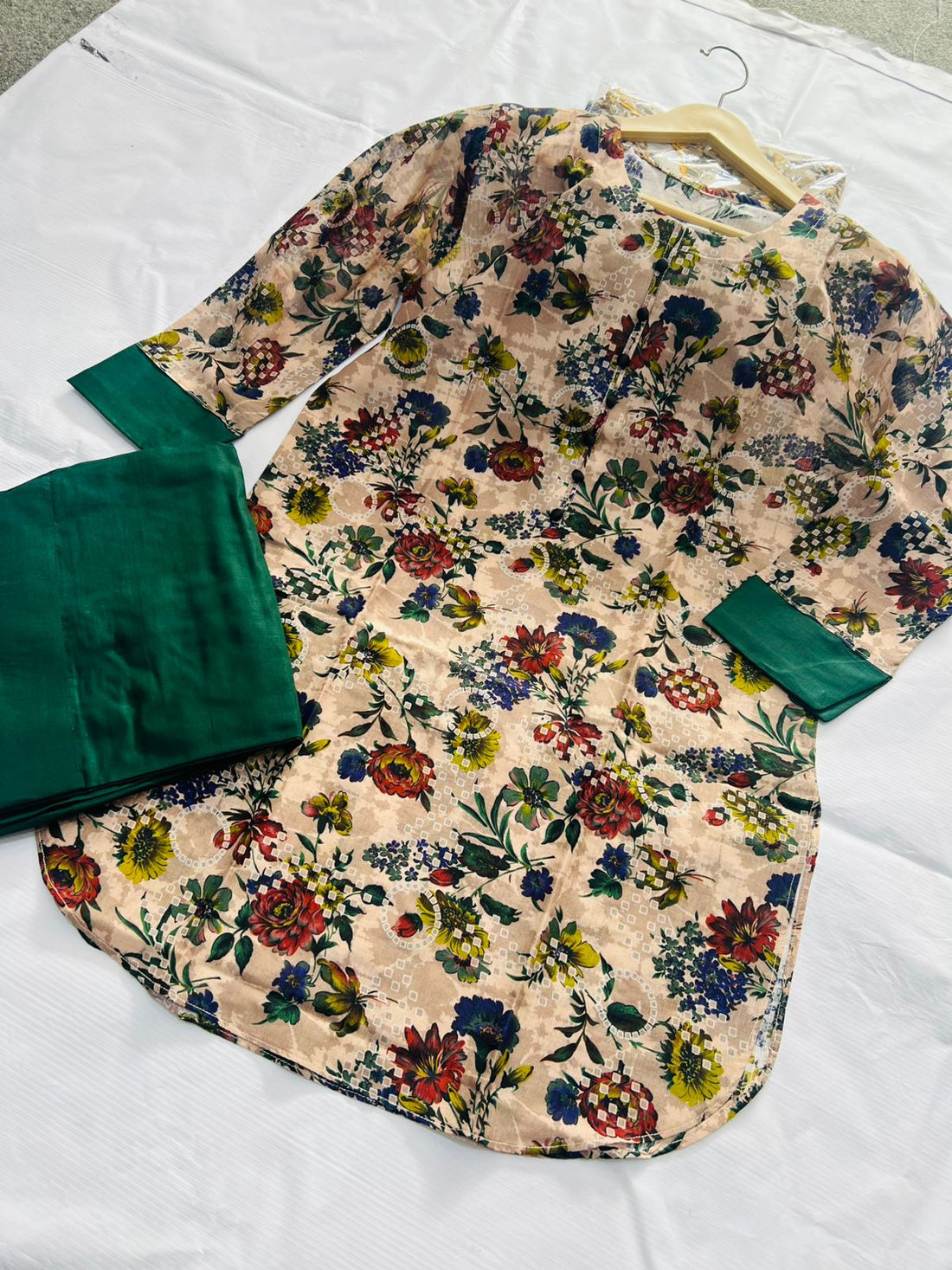 Peony Pink & Gilded Sage 2-Piece Stitched Suit