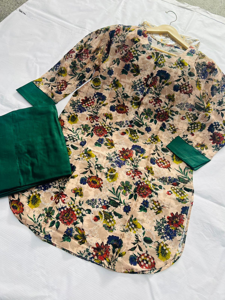 Peony Pink & Gilded Sage 2-Piece Stitched Suit