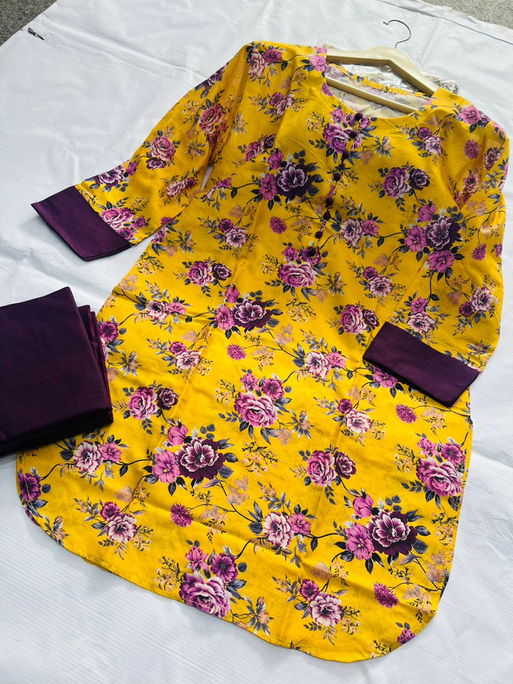 Gilded Lily & Amethyst Blossom 2-Piece Stitched Suit