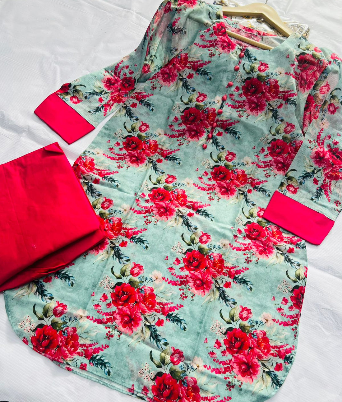 Summer Meadow & Indigo 2-Piece Stitched Suit