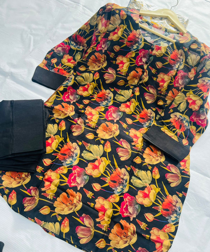 Rustic Tulip & Obsidian 2-Piece Stitched Suit