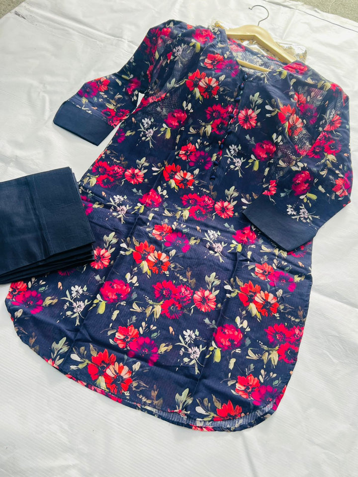 Midnight Indigo & Ruby Radiance 2-Piece Stitched Suit